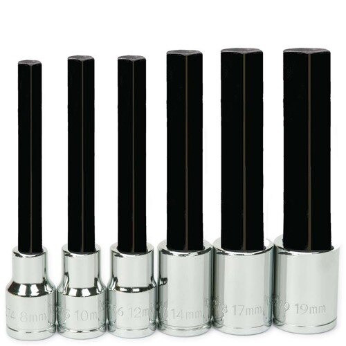 Williams 1/2" Dr Hex Long Bit Socket Set 6 Pcs