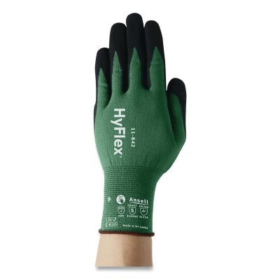 HyFlex 11-842-070 11-842 Multi-Purpose Gloves, 7, Green/Black