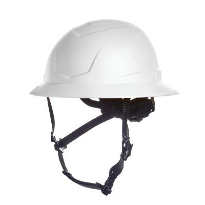 MSA  V-Gard H2 Safety Helmet, Type II, Full Brim, Rachet Suspension, Non-Vented, White