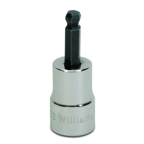 Socket Bit, 3/8 Inch Dr, 3/32 Inch Size, Ball Hex, SAE