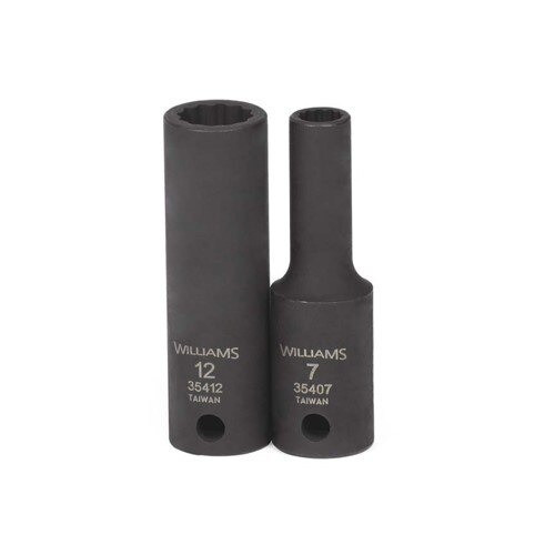 Socket, 2 1/2 Inch OAL, Deep Impact, 3/8 Inch Dr, 7 MM Size