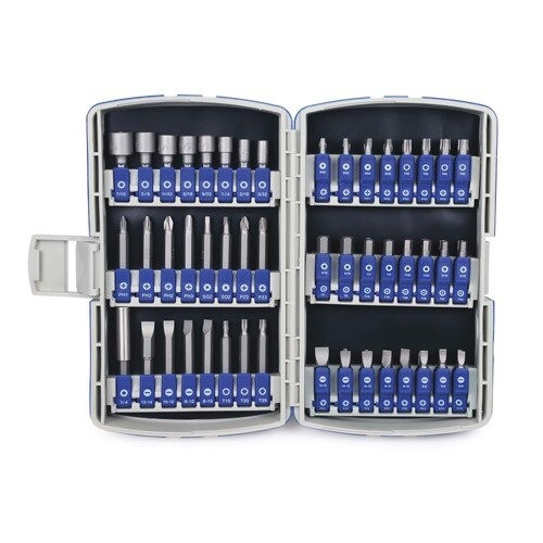 Williams 72 pc Bit Set, Contents include: Hex, Phillips, Pozidriv, Square, Slotted Tip, Torx, with Durable Plastic Case