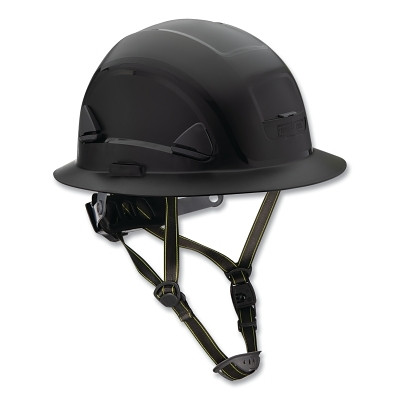 Fibre-Metal by PIP CSH12011 Climbing Style Full Brim Safety Helmet, Type II, Class E, Ratchet Suspension, Non-Vented, Black
