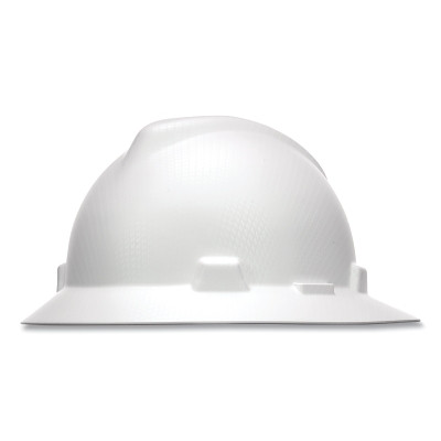 MSA 10204785 V-Gard Hydro Dip Finish Slotted Cap/Hat Assembly, Fas-Trac III Suspension, Silver Carbon Fiber, for Hats Only