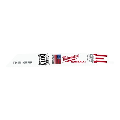 Milwaukee Tool 48005092 SAWZALL Standard Metal Cutting Blade, 6 in L, 10 TPI, For Scheduled 80 Pipe/Threaded Rod, 5 EA/PKG