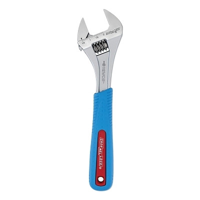 Channellock 812WCBBULK Code Blue Adjustable Wrench, 12 in, 1-1/2 in, Chrome
