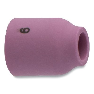 Best Welds 53N60 Alumina Nozzle TIG Cup, 3/8 in, Size 6, For Torch 9, 20, 22, 24, 25, Gas Lens, 1 in
