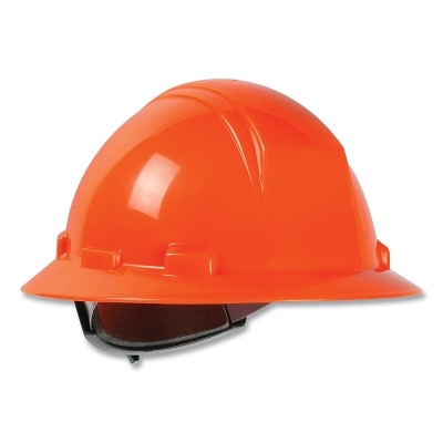 Dynamic 280-HP641R-31 Kilimanjaro Full Brim Hard Hat with HDPE Shell, 4-Point Textile Suspension, Hi-vis Orange, Wheel Ratchet Adjustment