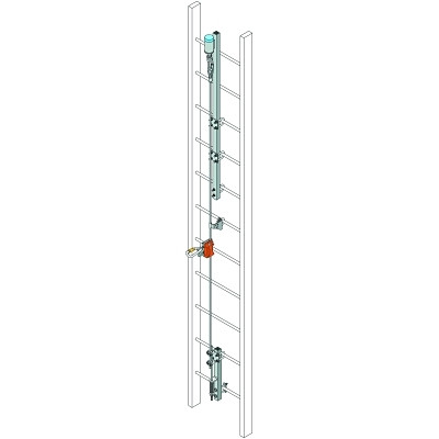 Miller by PIP VG-TB7/30FT Vi-Go System Kits with Automatic Pass-Through, Top Bracket, 30 ft L, Galvanized Steel