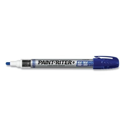 Markal 97305 Paint-Riter+ Heat Treat Liquid Paint Marker, Blue, 1/8 in Tip, Bullet Tip
