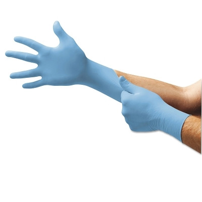 MICROFLEX XC310M XCEED XC-310 Nitrile Disposable Gloves, Beaded Cuff, Medium, Blue