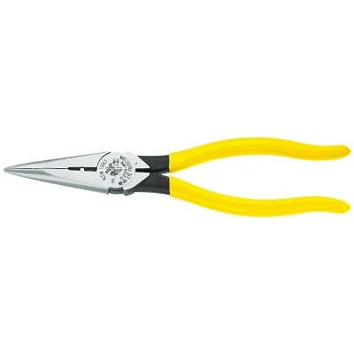 Klein Tools D2038N Heavy-Duty Long Nose Pliers, Alloy Steel, 8 7/16 in