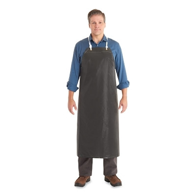 AlphaTec 56402 Neoprene Apron, 35 in W, 45 in L, Neoprene, Black, 12 EA/CA