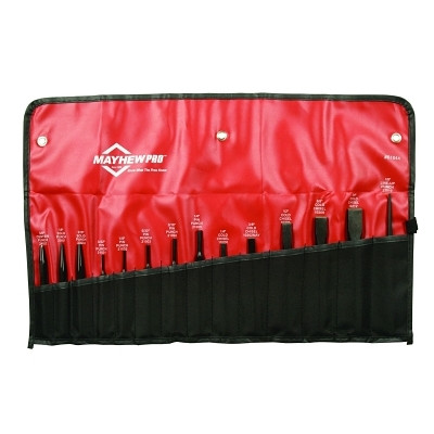 Mayhew Tools 61025 8 Pc Punch & Chisel Kits, Round, Beveled, Pointed, English, 5 Punches, 3 Chisels