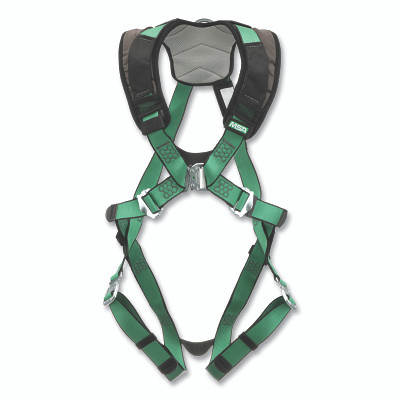 MSA 10206101 V-FORM+ Full-Body Harness, Back D-Ring, Std, QC Chest/Leg Strap Buckles, Shoulder Padding