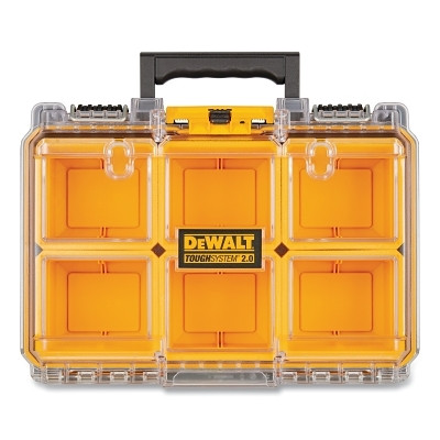 DeWalt DWST08020 TOUGHSYSTEM 2.0 Organizer, Deep, Compact, 6 Cups, Transparent Lid