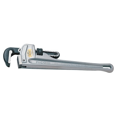 Ridgid 31100 Model 818 Aluminum Straight Pipe Wrench 18 In OAL Lightweight