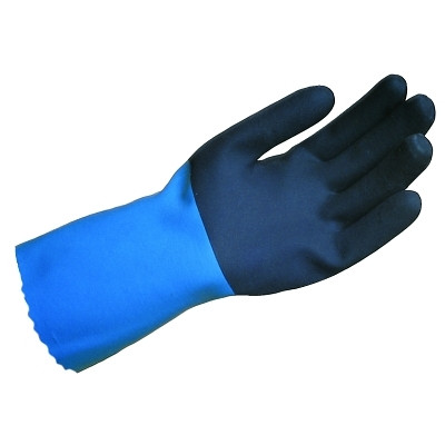 MAPA Professional 334948 StanZoil NL-34 Gloves, Blue/Black, Rough Finish, Large