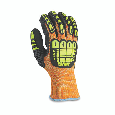 MAPA Professional 530017 Cut Resistant Gloves, Exonit Plus 530, Size 11, Orange, Nitrile Grip, Cut A2