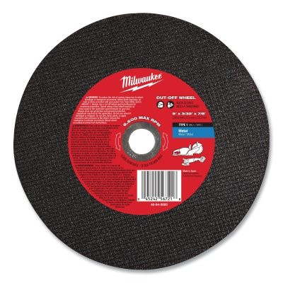 Milwaukee Tool 49-94-9000 Type 1 Cut-Off Wheel, 9 in dia, 7/8 in arbor, 6600 RPM