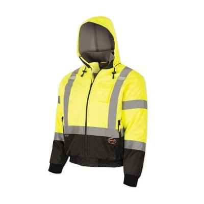 Pioneer V1130560U-2XL 5208AU Series Waterproof Insulated Bomber Jacket, Polyurethane, 2X-Large, Hi-Vis Yellow