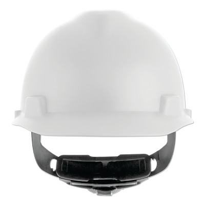 MSA 10203081 V-Gard Cap-Style Hard Hat with Fas-Trac III Suspension, Matte, White