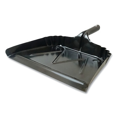 Weiler 71079 Dust Pan, 16 in W x 15 in L, 20 Gauge Steel, Black