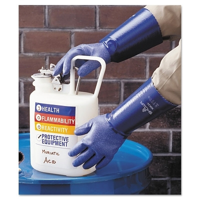 SHOWA NSK2411 NSK24 Dual Nitrile-Coated Gloves, X-Large, Blue