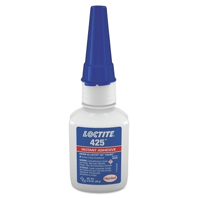 Loctite 135461 425 Instant Adhesive, Surface Curing Threadlocker, 20 g, Up to 1/2 in Thread, Dark Blue