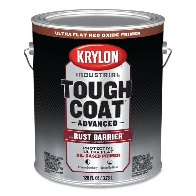 Krylon Industrial K00691008 Tough Coat Advanced with Rust Barrier Technology Spray Paint, 1 gal, Red Oxide Primer