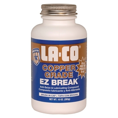 LA-CO 08910 E-Z Break Anti-Seize Compound, 10 oz Brush-In-Cap