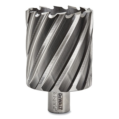 DeWalt DWAC02035 Annular Cutter, 2-3/16 in Cutter Dia, 2 in Cutting Depth, 2 in OAL, Bright Finish
