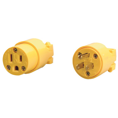 Southwire 059840000 Replacement Connector and Plug, 15 A, 125 V, 3-Wire, Vinyl, Male