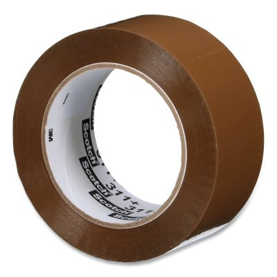 Scotch 7100179459 High Tack Box Sealing Tape 311+, 2 in W x 110 yd, 2.05 mil, Tan