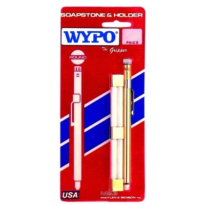 Wypo SP-800-1 Round Soapstone Holder 1/4 Inch Dia 5 Inch L Stainless Steel With 4 Soapstones