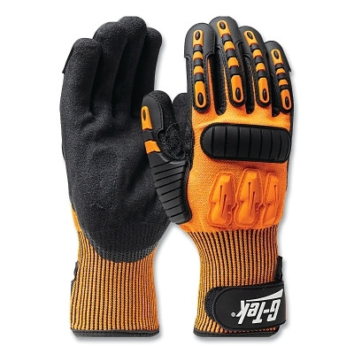 PIP G-Tek 120-5150 TuffMax5 13-Gauge ANSI A4 Cut-Resistant Glove Hi-Vis Orange Large