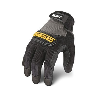 Ironclad HUG-06-XXL Heavy Utility Gloves, Synthetic Leather with Duraclad Palm/TPR Knuckle/Nylon BOH, 2X-Large, Black/Gray