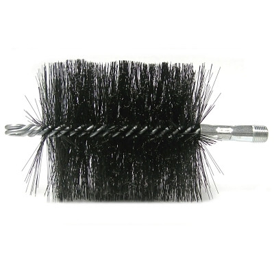 Weiler 44169 4" Double Spiral Flue Brush, .012 Steel Fill
