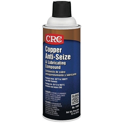 CRC 14095 Copper Anti-Seize and Lubricating Compound, 12 oz Net Fill, Aerosol Can