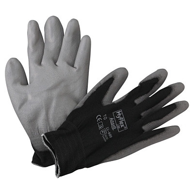 HyFlex 103363 11-600 Palm-Coated Gloves, Size 10, Black