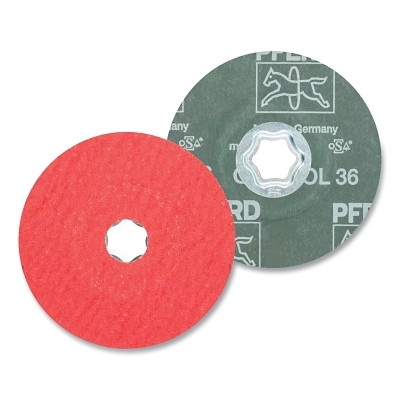 Pferd 40726 COMBICLICK Fiber Disc, Ceramic oxide CO-COOL, 4-1/2 in dia, 36 Grit
