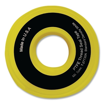 Anchor Brand TS75FD520YLW Gas Line PTFE Thread Sealant Tape, 3/4 in W, 520 in L, Yellow, Full Density