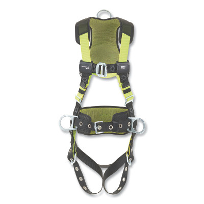 Miller by PIP H5CC311021 H500 Construction Comfort Full Body Harness, Back/Side D-Rings, Sm/Med, Mating Chest Buckle/Tongue Leg Buckles