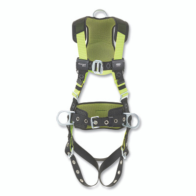 Miller by PIP H5CC311021 H500 Construction Comfort Full Body Harness, Back/Side D-Rings, Sm/Med, Mating Chest Buckle/Tongue Leg Buckles