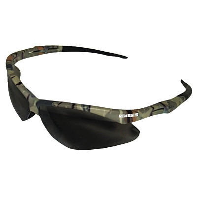 KleenGuard 22609 V30 Nemesis Safety Glasses, Smoke, Polycarbonate Lens, Anti-Fog, Camouflage Frame/Temples, Nylon