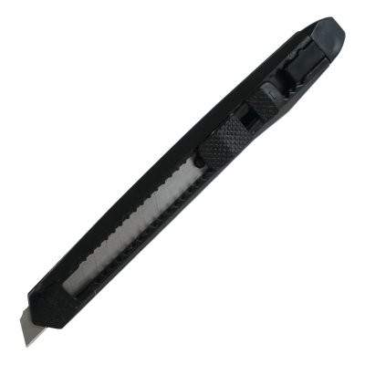 Red Devil 3210 Utility Knife With Breakaway Blade, 7.4 in L, Retractable Positive Lock, Stainless Steel, Black