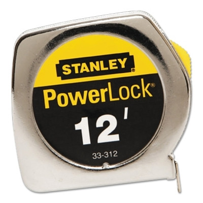 Stanley 33312 Powerlock Tape Rules Wide Blade, 3/4 in x 12 ft