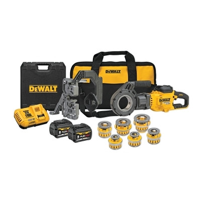DeWalt DCE700X2K FLEXVOLT 60V MAX* Cordless Pipe Threader Kit with Die Heads, 1/2 in to 2 in