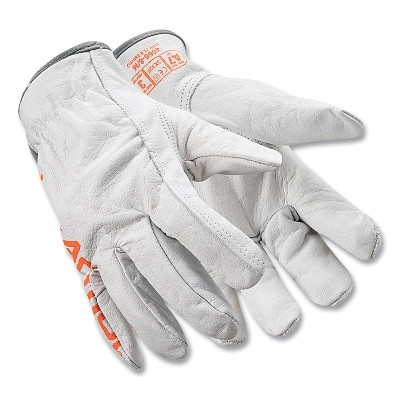 HexArmor 4066-L Chrome SLT Cut-Resistant Gloves, 4066, A7 Cut, Large, White/Orange