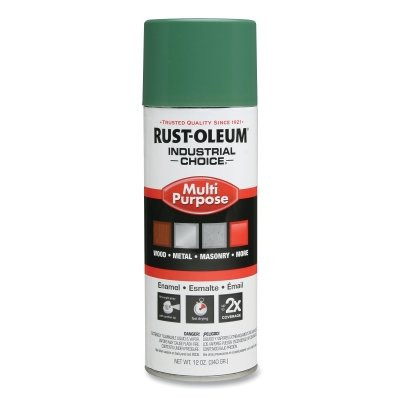 Rust-Oleum 202211 Industrial Choice 1600 System Multi-Purpose Enamel Spray, 12 oz, Machine Green, High Gloss, Aerosol Can